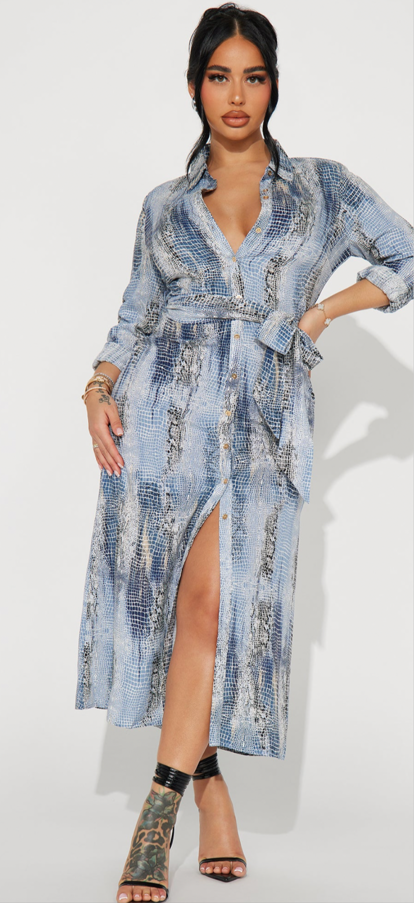 Classy Shades of Blue Dress