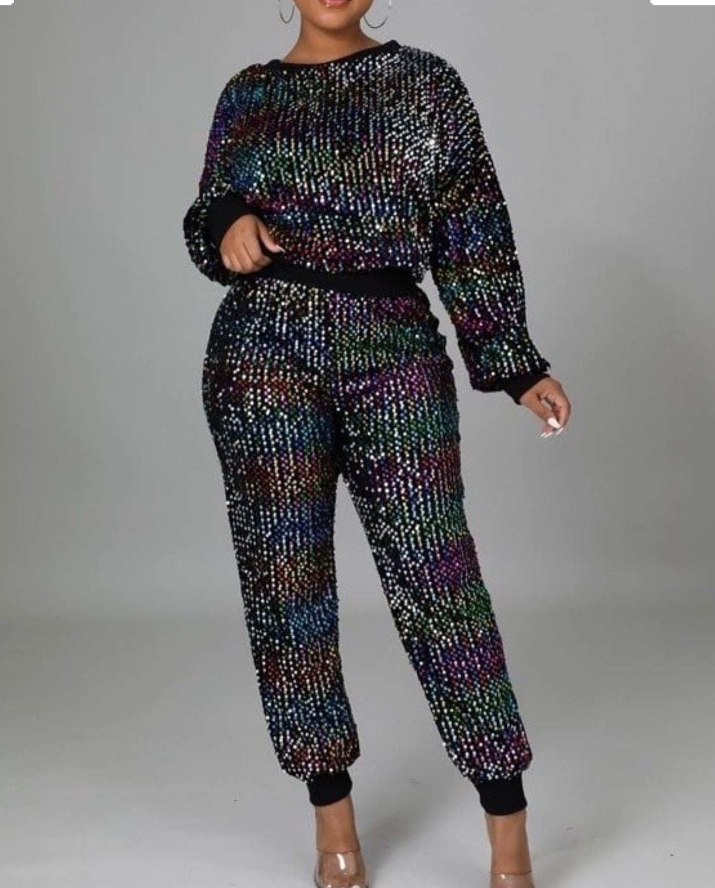 Classy Multi Sequin 2pc Set