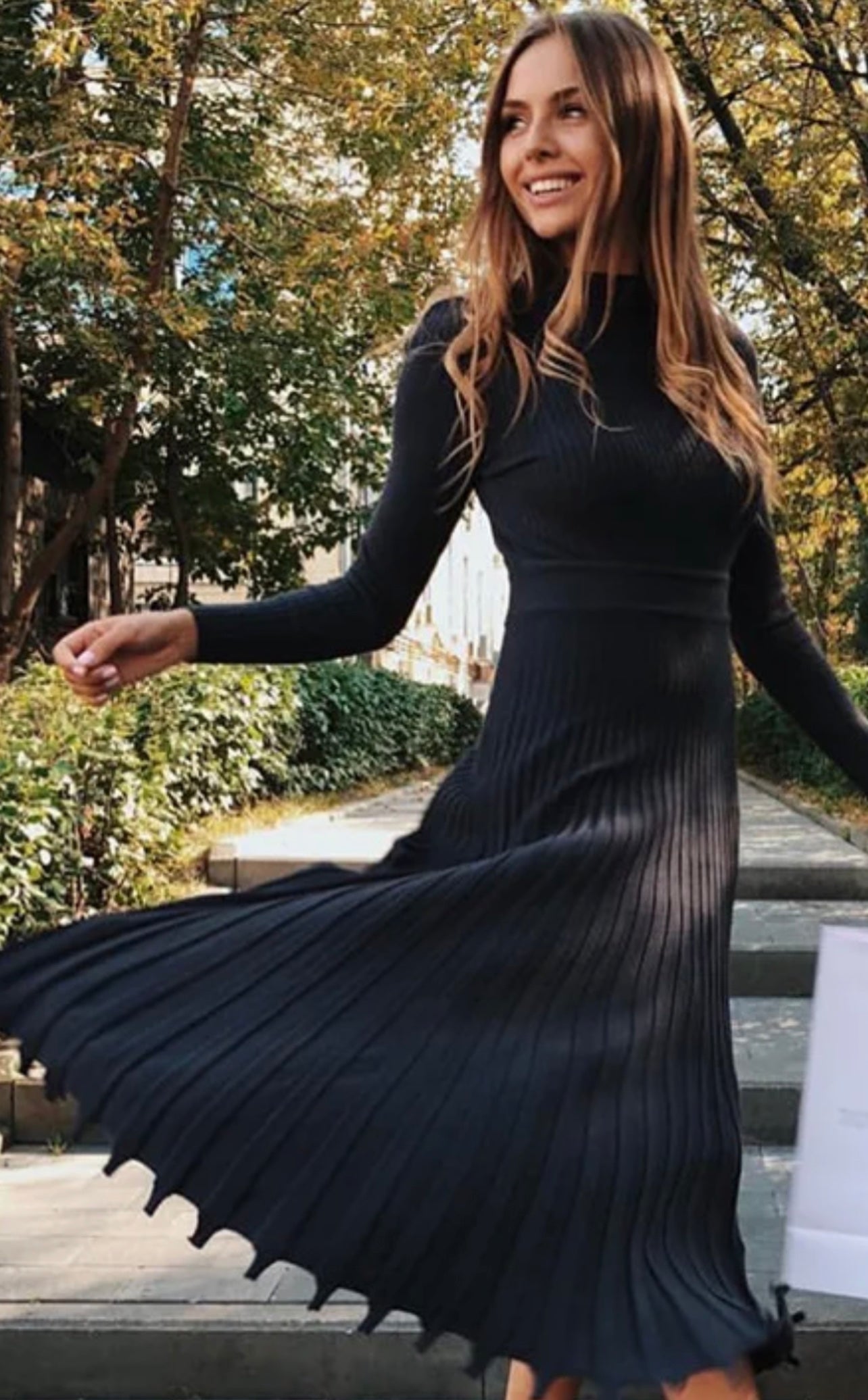 Classy Black Sweater Dress