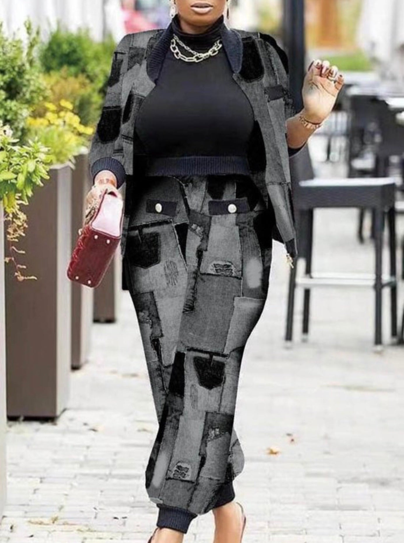 Classy Patch Print 2pc Set