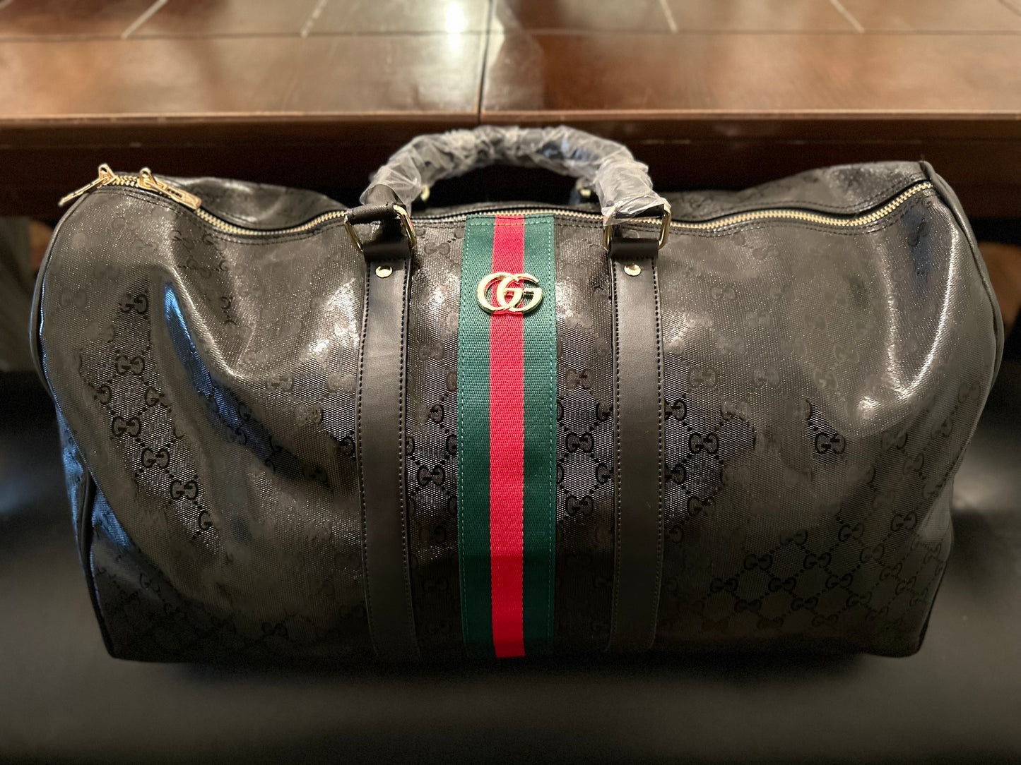 Classy Double G Black Duffle