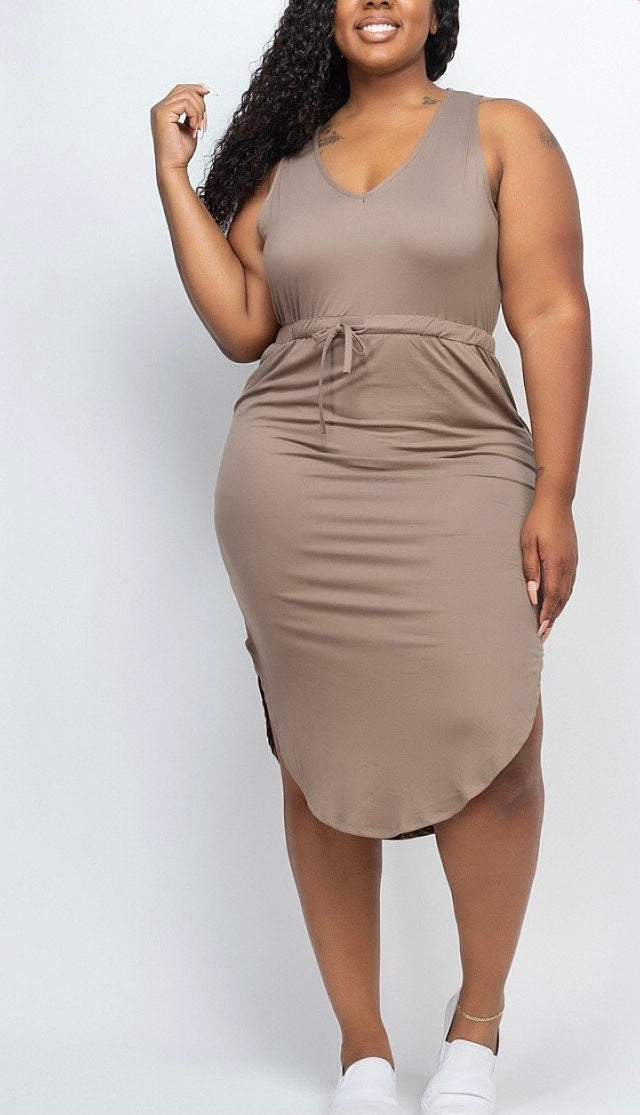 Classy Taupe Dress