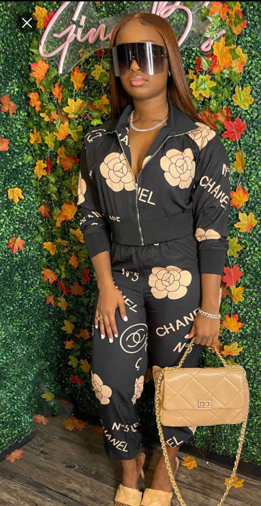 Classy 2pc Double C Jogger Set