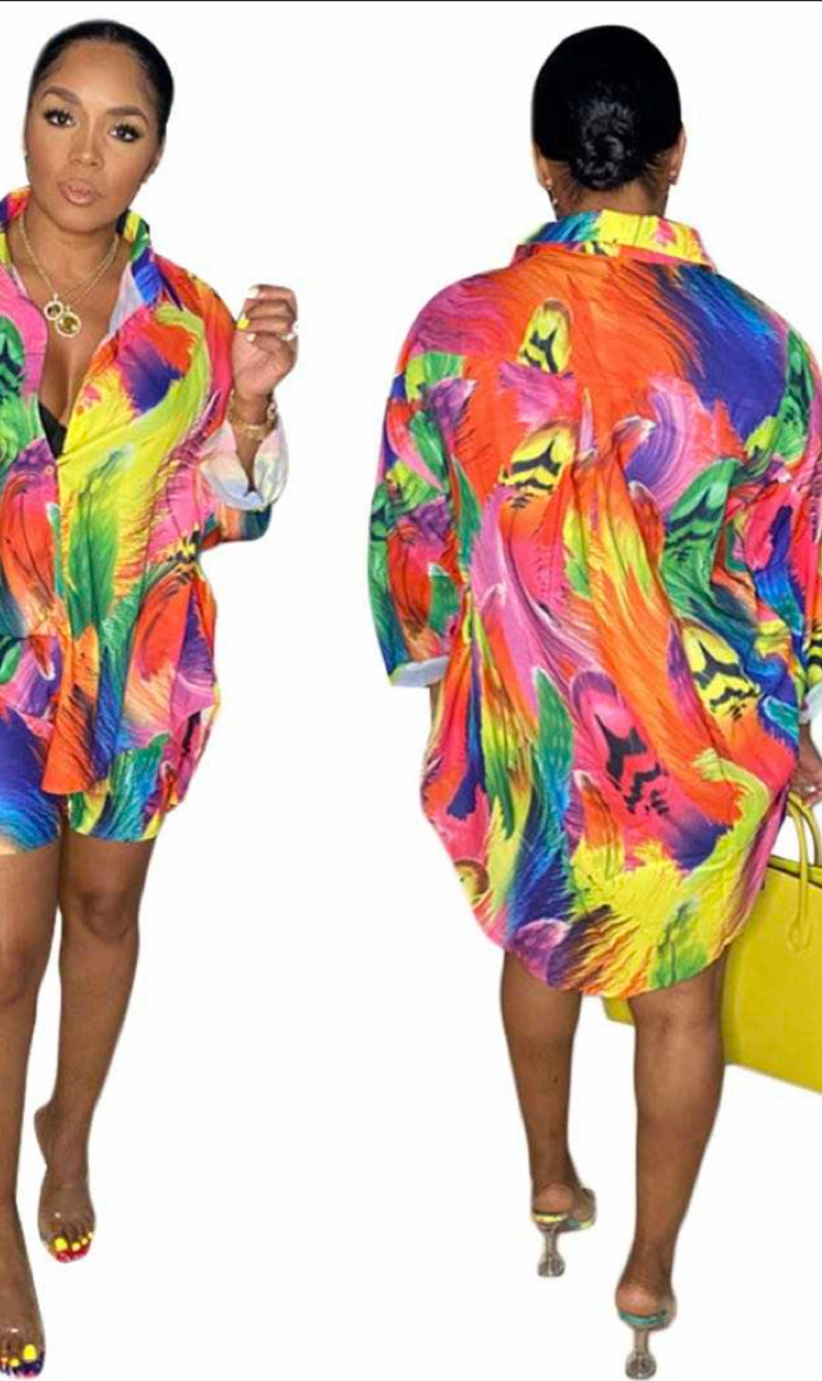 Classy Colorful Shirt Dress